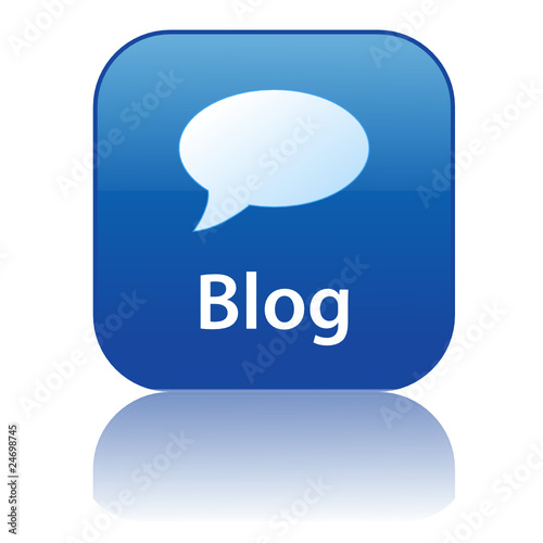 BLOG (web button speech bubble icon chat forum buzz web website)