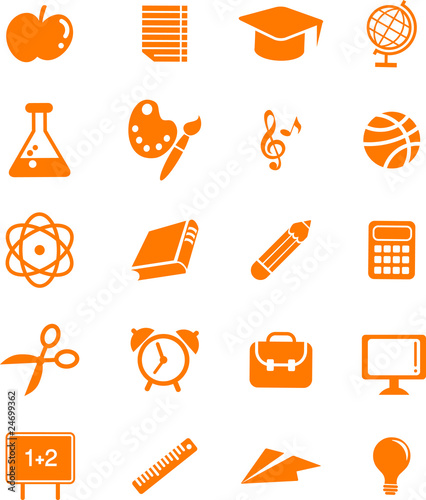 Huge education icon set