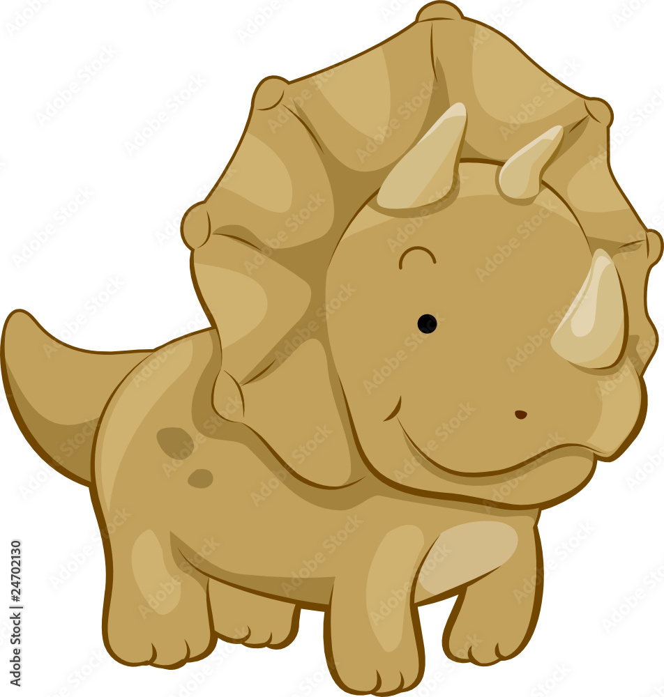 Fototapeta premium Cute Triceratops