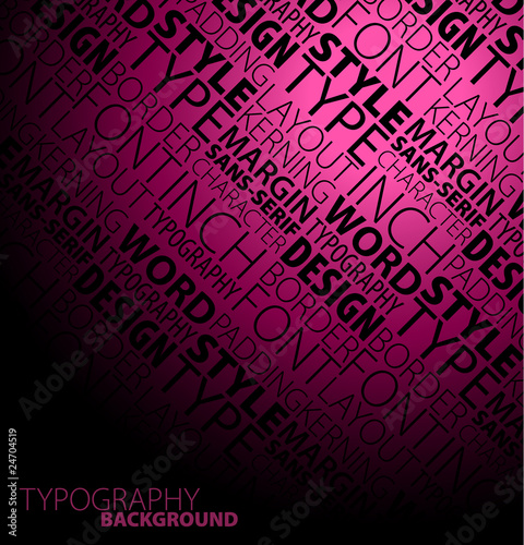 Abstract dark typography background