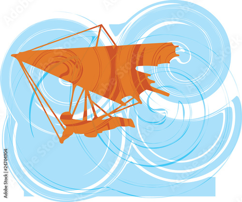 Hang Glider Vector Illustration