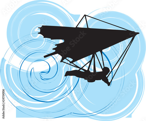Hang Glider Vector Illustration