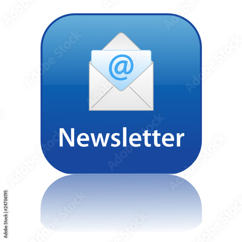 NEWSLETTER Web Button (information customer news icon at sign)
