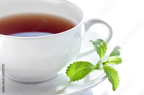Tee gesüßt mit Stevia photo