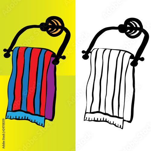 Bath towel vector