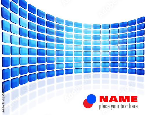 blue abstract wall