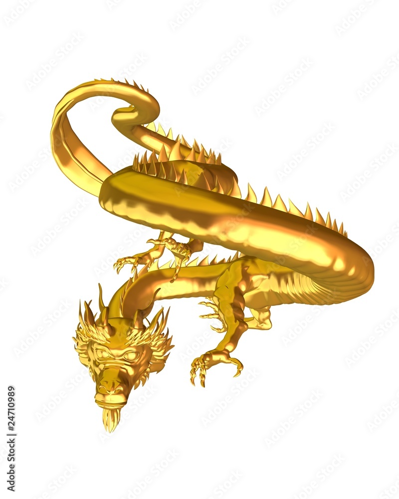 Golden Chinese Dragon - 1