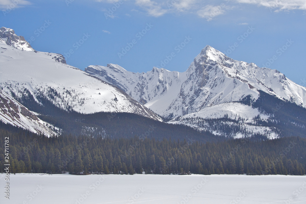 Frozen Lake and Mountain