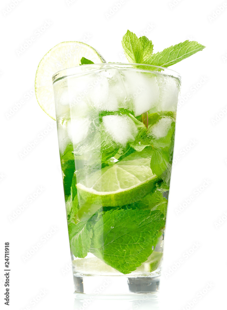 Mojito cocktail on white background Mojito cocktail on white background