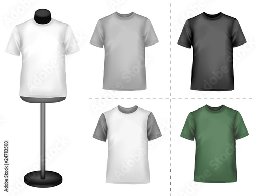 T-shirts with a mannequin. Vector.