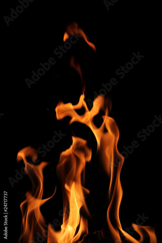 Fire on black background © Jag_cz