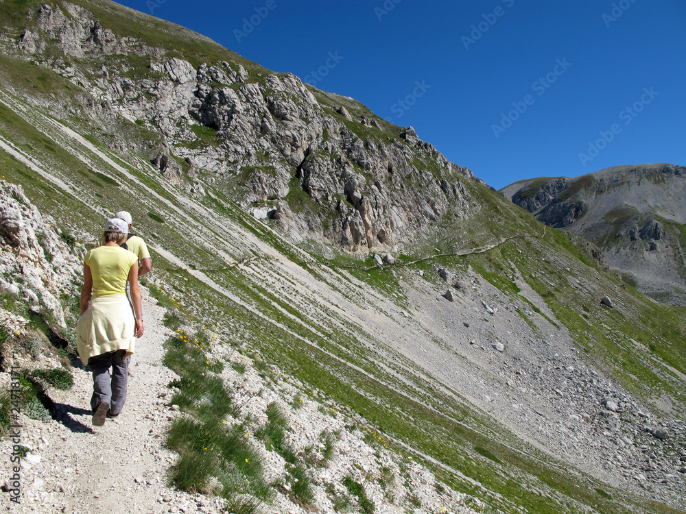 Fototapeta premium Walking in Abruzzo (Sella Monte Aquila)