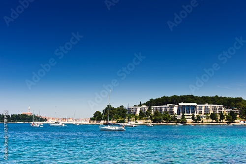 Adriatic coast resort area. Rovinj, Croatia. tourist destination