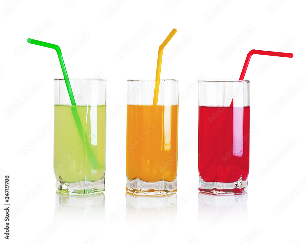 Set of fruit drinks Set of fruit drinks