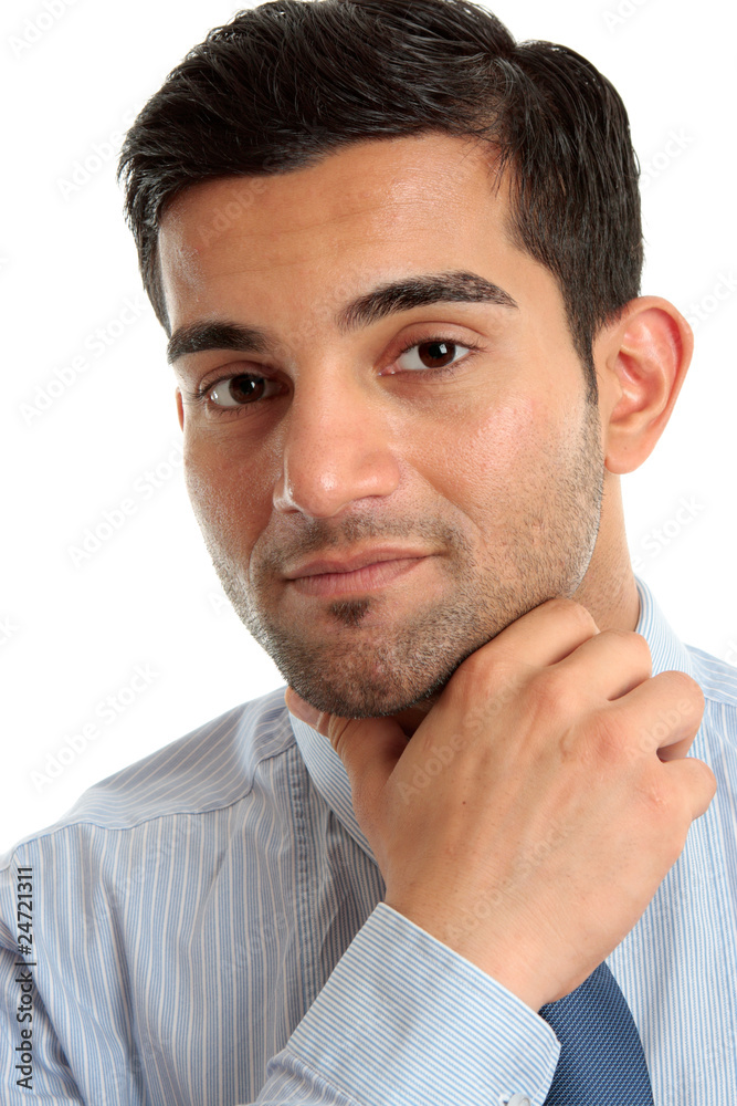 Fototapeta premium Confident businessman thinking
