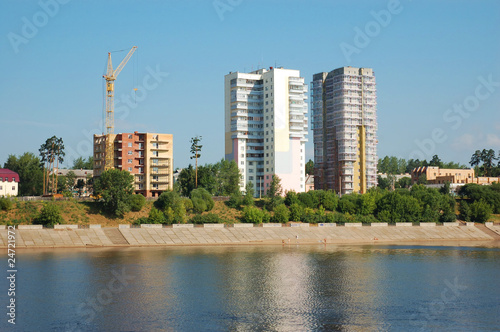 block of flats and buildings under construction photo