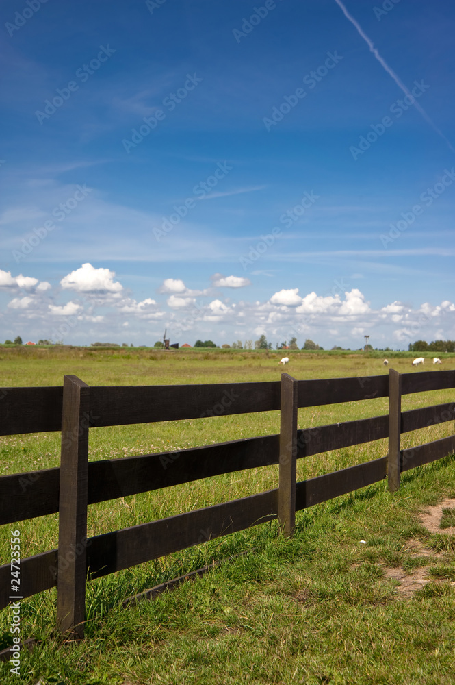Wooden Fence Under Blue Sky,Adobe RGB Colorspace Wooden Fence Under Blue Sky,Adobe RGB Colorspace