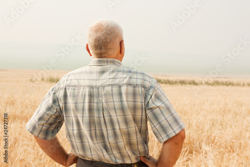 senior man in field