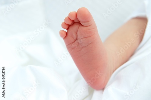little foot of newborn baby