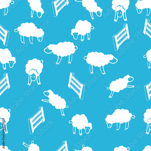 Little Lambs seamless pattern