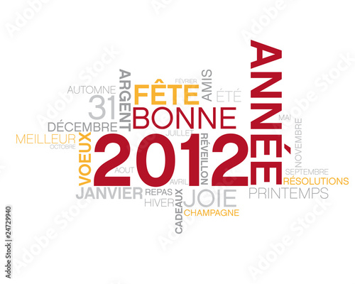 2012, bonne année 2012, mots image sur le thème 2012