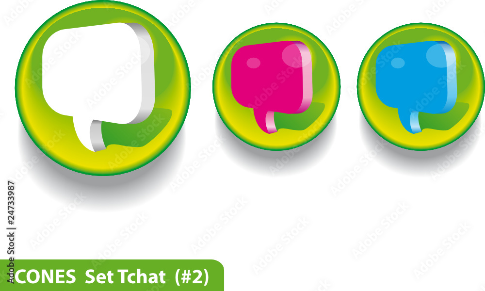 Fototapeta premium ICONES bulle tchat - discussion (#2)