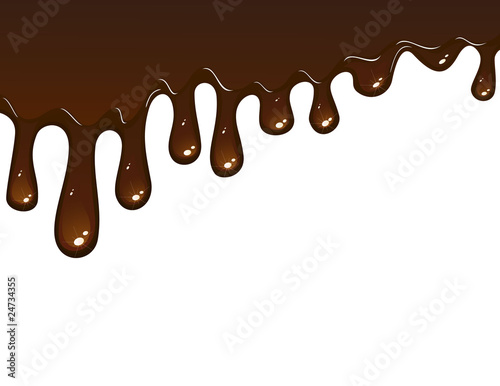Chocolate flowing drops