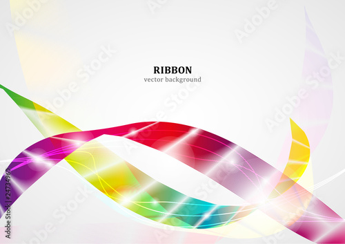 Ribbon vector background