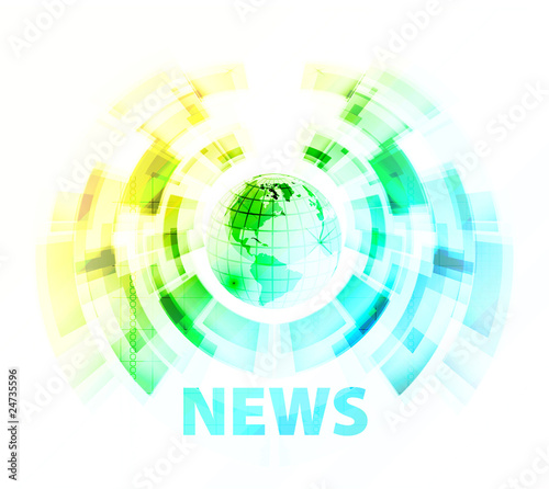 News background with globe