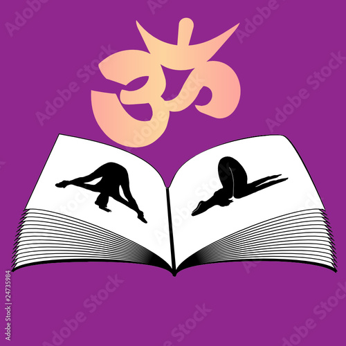 Yoga books vector