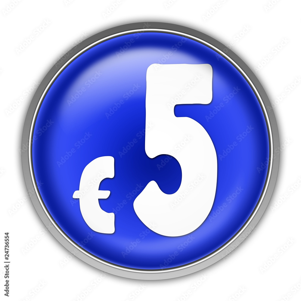5 Euro Button 5 Euro Button
