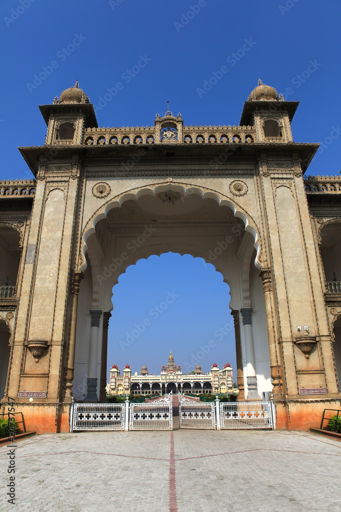 Mysore Palace main gate.