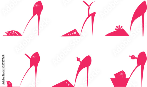 Set of female shoes.