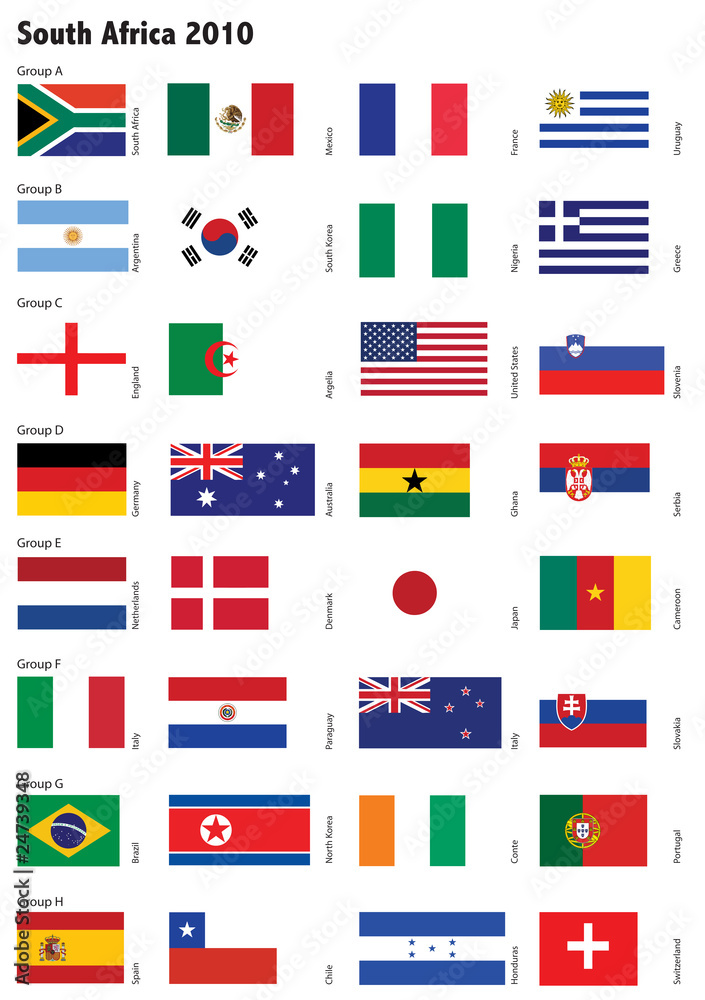 Country soccer flags