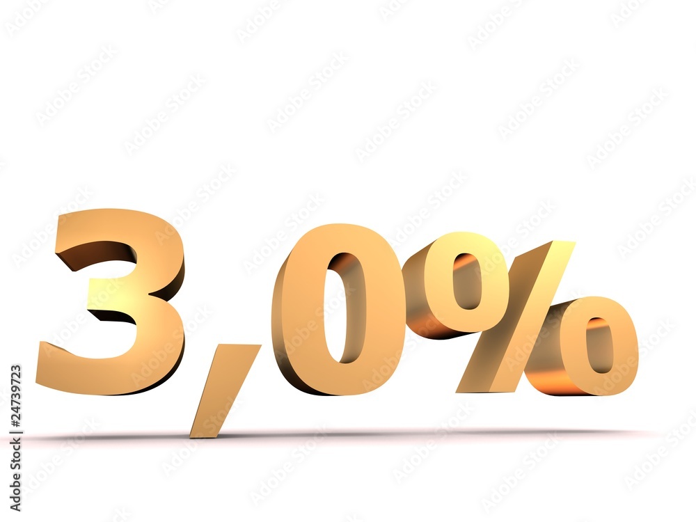 goldene 3,0% Ziffer goldene 3,0% Ziffer