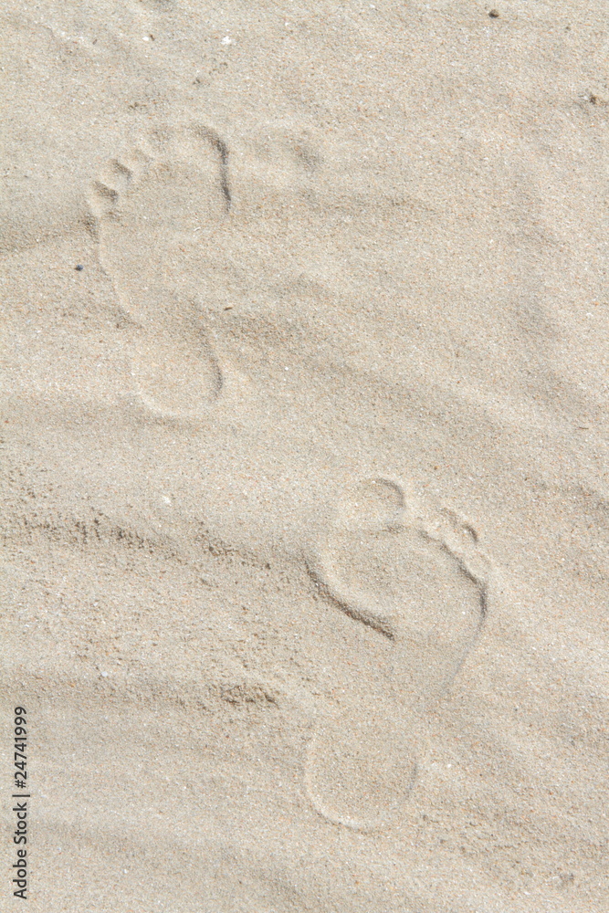 Footsteps on the beach Footsteps on the beach
