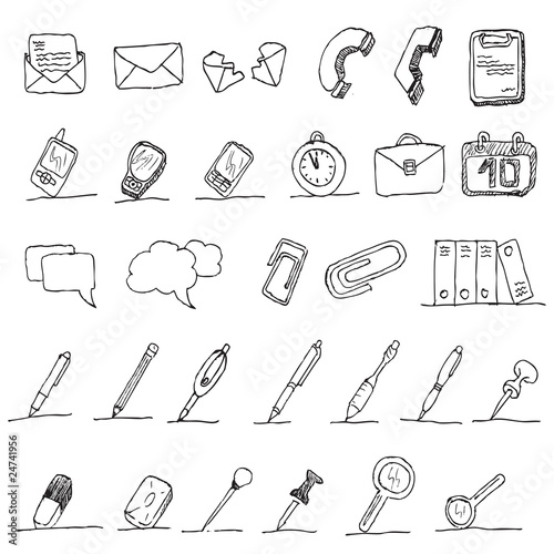 communication hand draw element vector