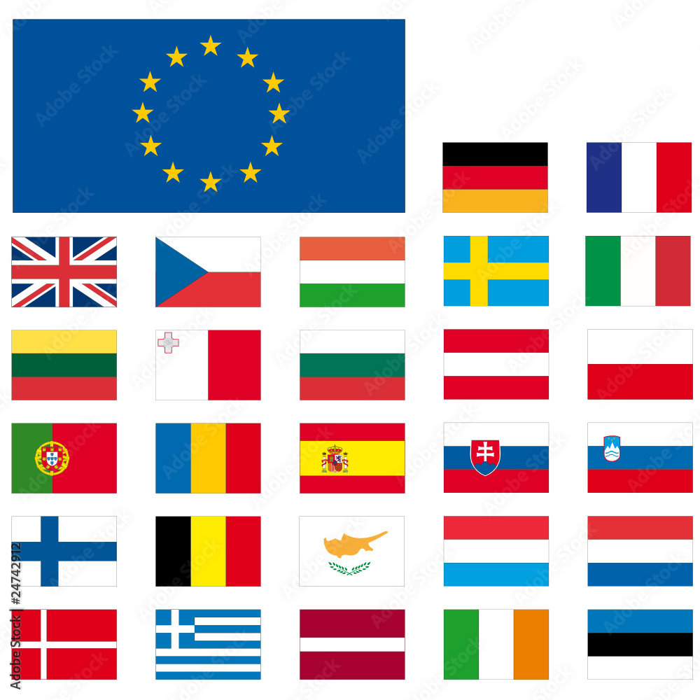 EU Flaggen Stock Vector | Adobe Stock