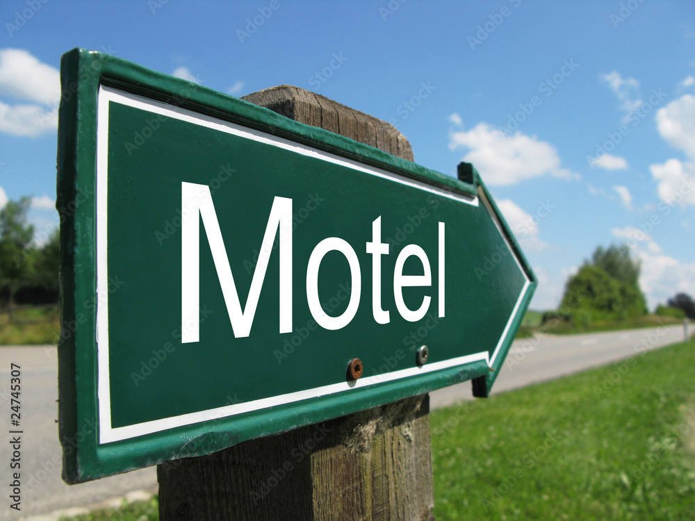 Fototapeta premium MOTEL road sign