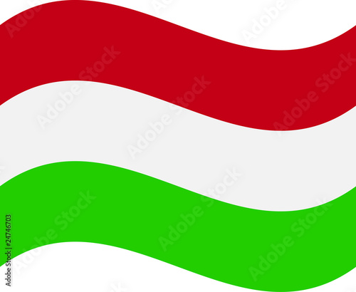 Flagge Ungarn, wehend