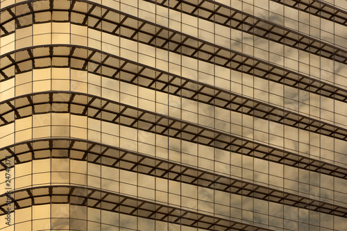 Photography golden modern building