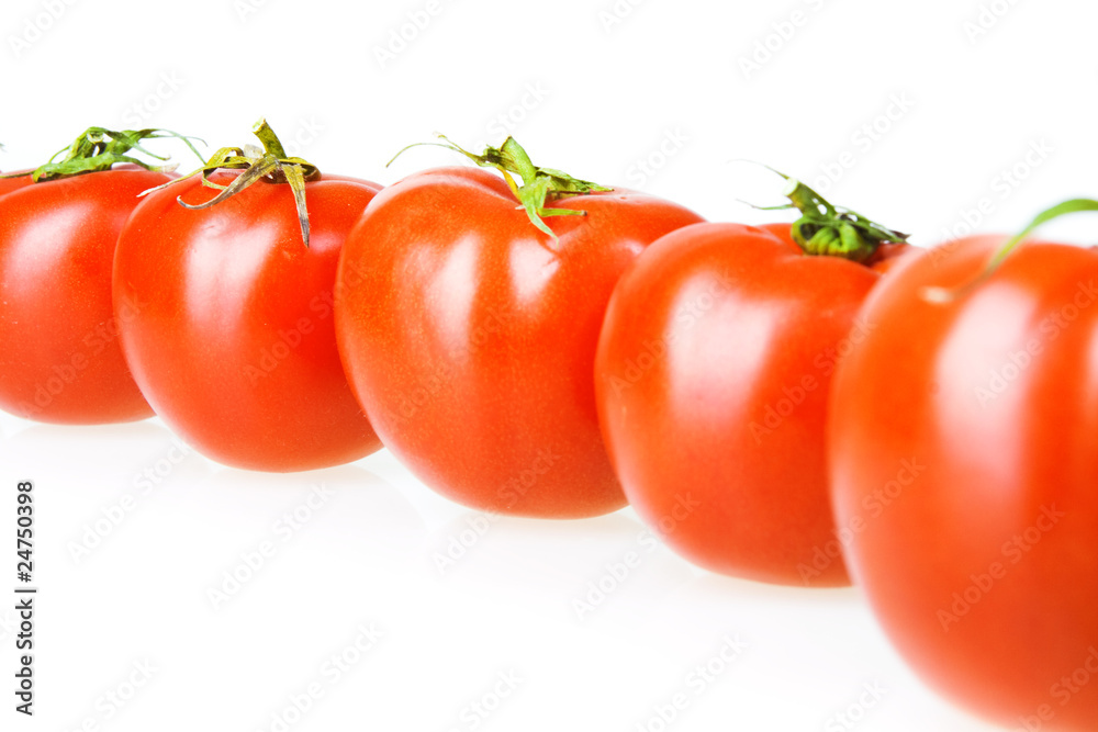 Tomatoes isolated on white background. Tomatoes isolated on white background.