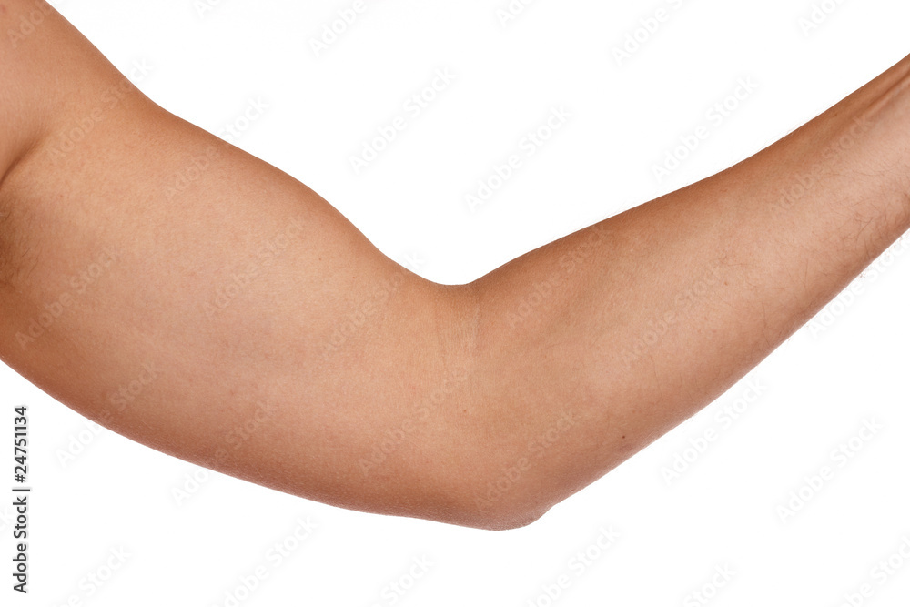 Linker Ellenbogen vom Mann