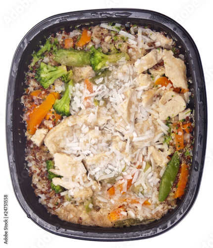 Frozen Dinner with Coconut Chicken