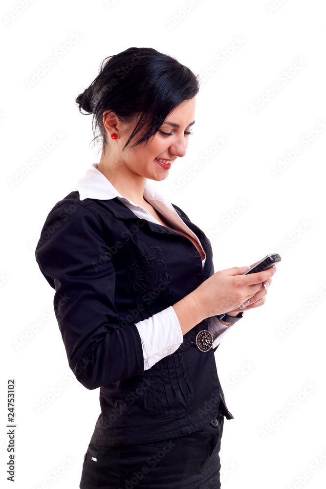 business woman texting business woman texting