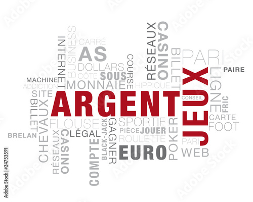 jeux d'argent, mots image sur le thème du jeux en ligne