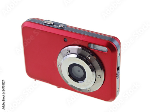 sexy red digital compact camera