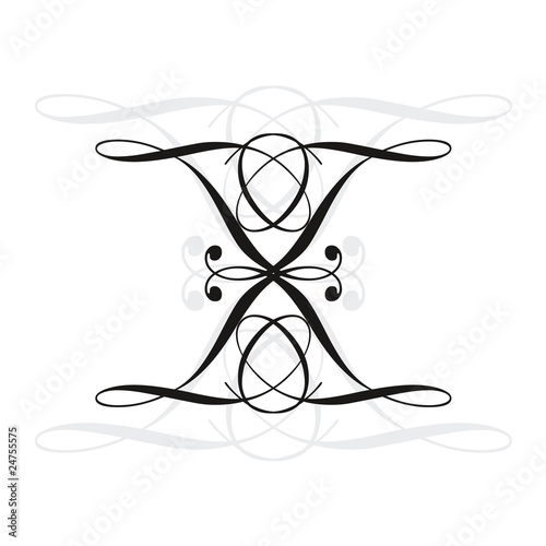 Arabesque décorative symétrique