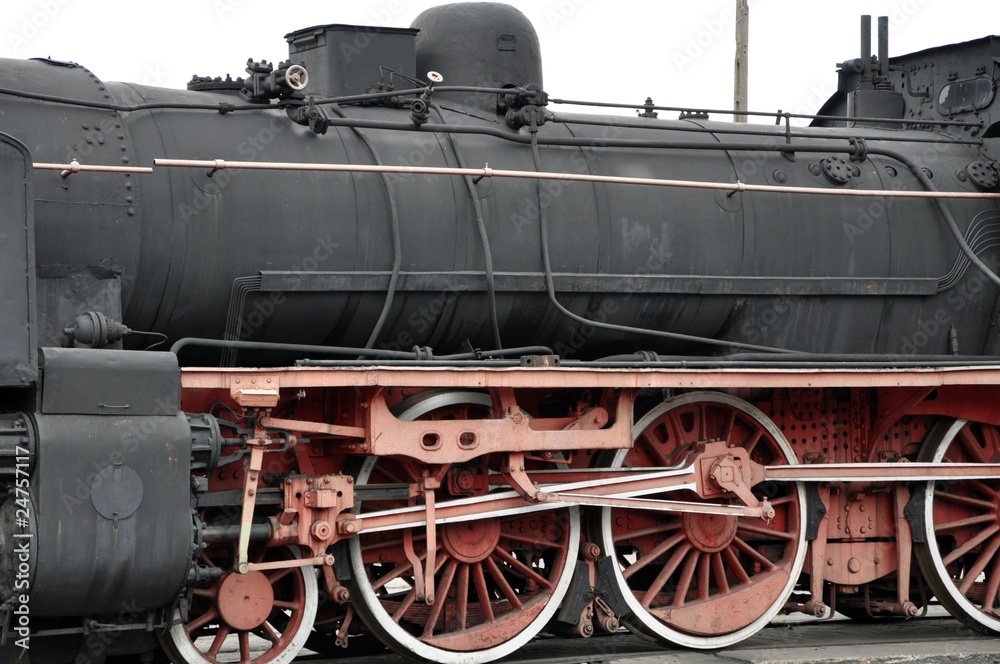 Naklejka premium Old steam train