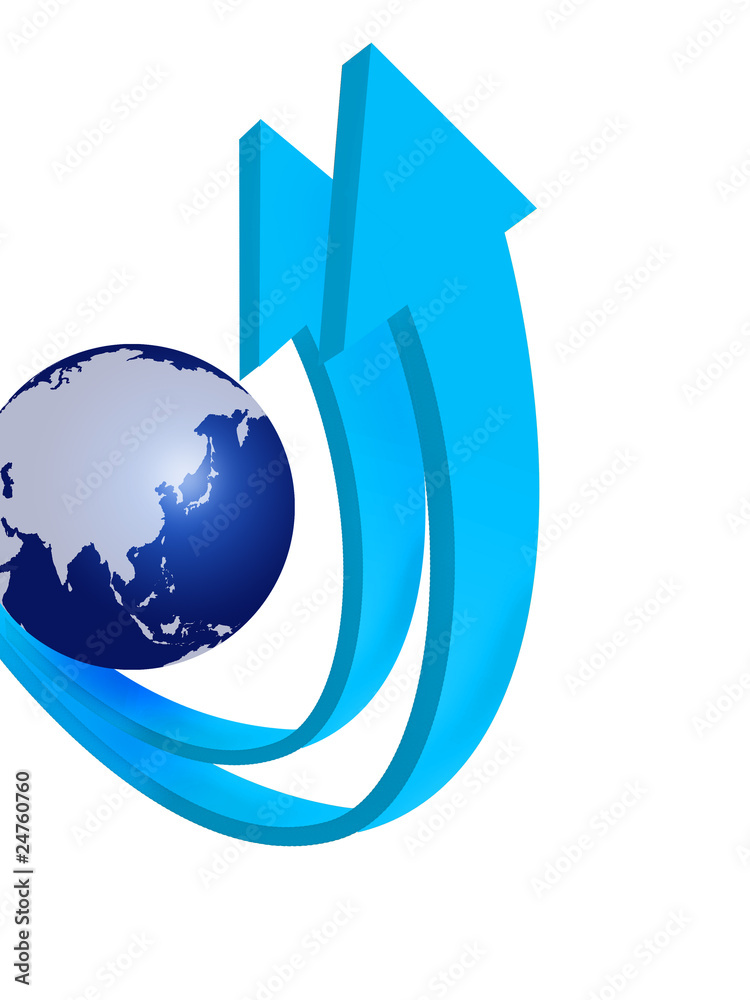 Naklejka premium ビジネスUP